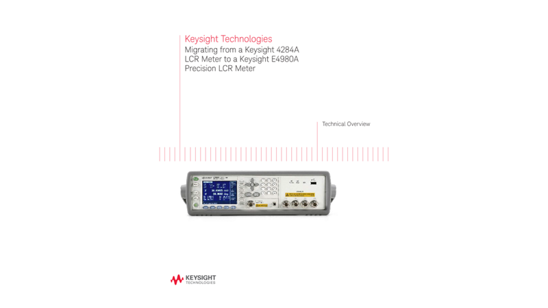 Migrating from a Keysight 4284A LCR Meter to a Keysight E4980A Precision LCR Meter